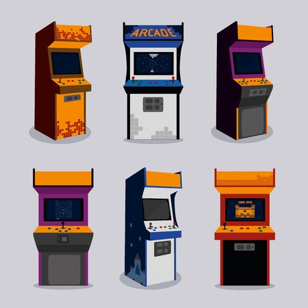 Arcade Machine Of Videogame And Play Theme Vector Illustration 450x450 Arcade Machine Of Videogame And Play Theme Vector Illustration