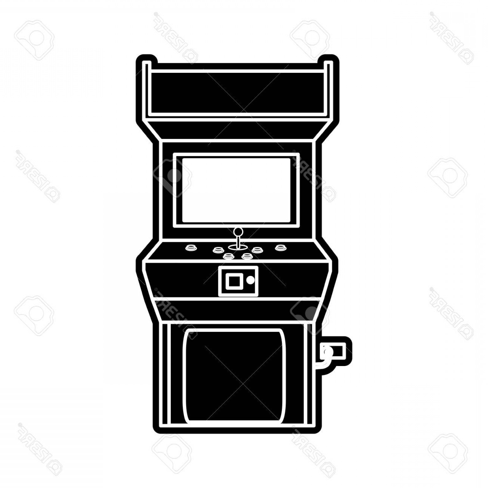 Photostock Vector Arcade Machine Of Videogame Play Retro 1560x1560 Photostock Vector Arcade Machine Of Videogame Play Retro