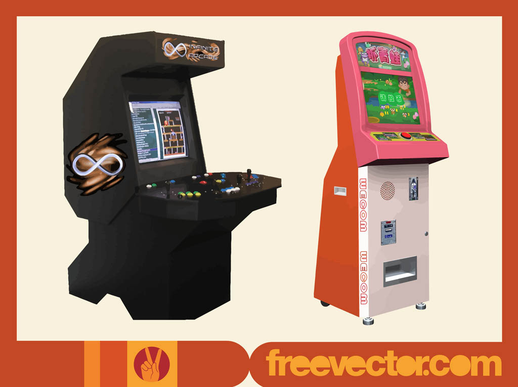 Arcade Game Machines Vector Art Graphics 1024x765 Arcade Game Machines Vector Art Graphics