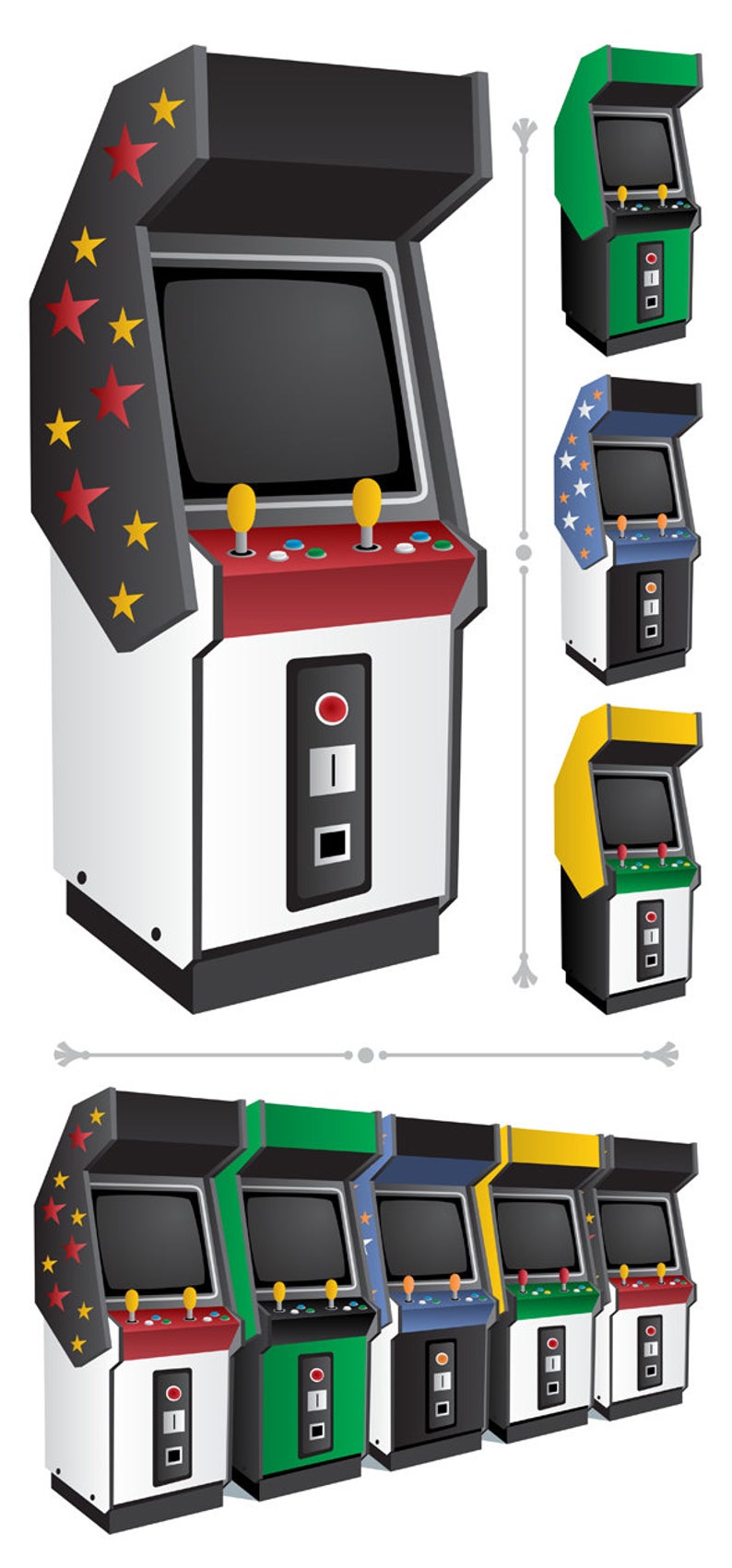 Arcade Games Vector Cartoon Clipart Illustration Game Etsy 794x1701 Arcade Games Vector Cartoon Clipart Illustration Game Etsy