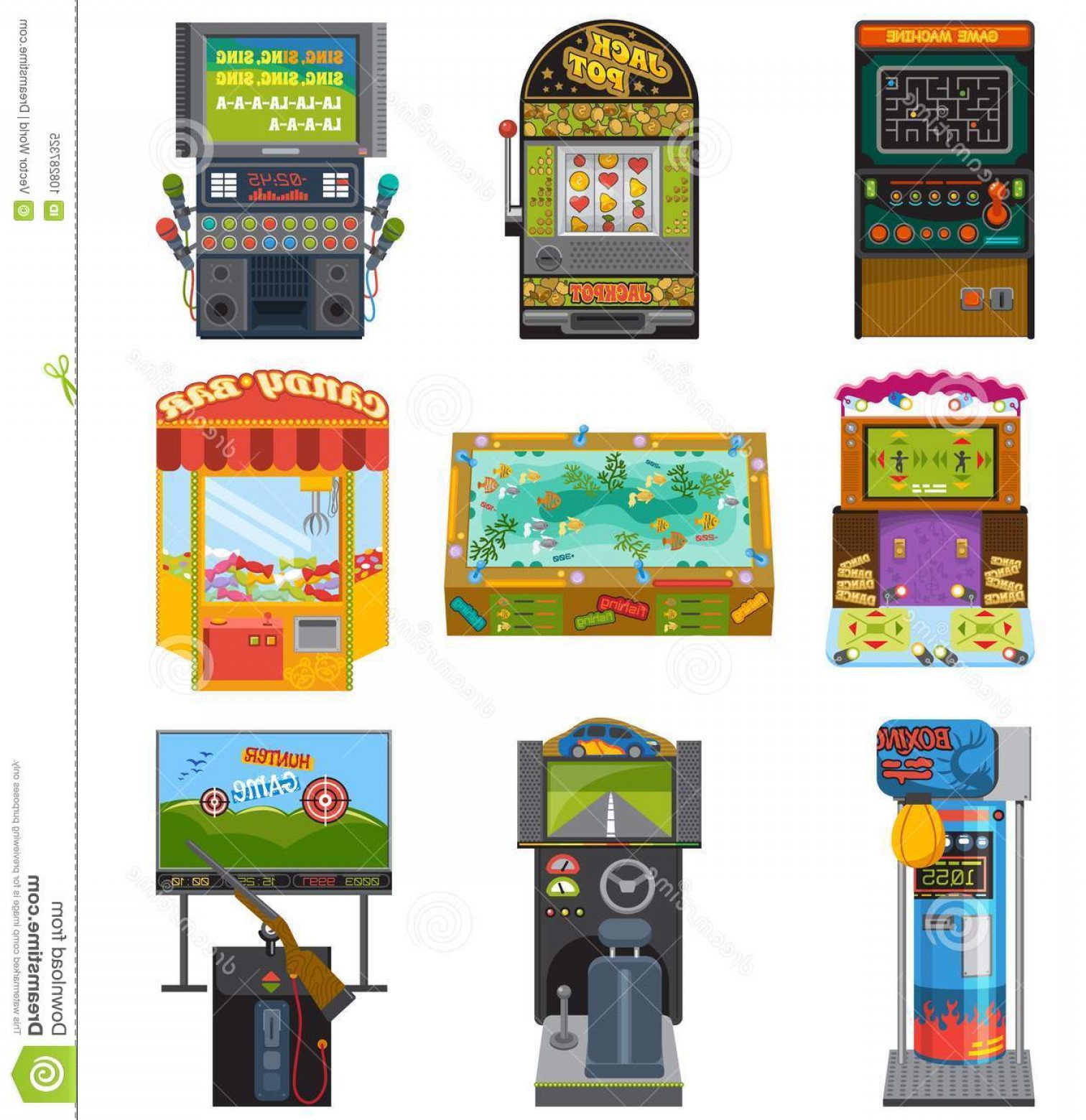 1512x1560 Game Machine Vector Arcade Gambling Games Hunting Fishing Boxing