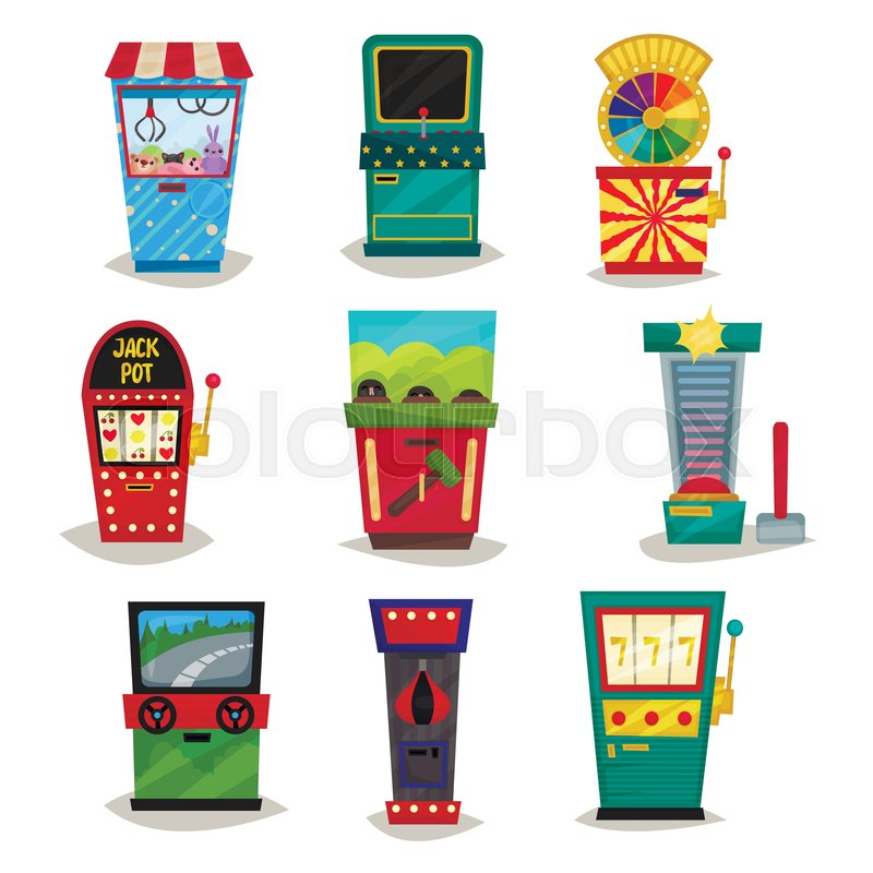 Retro Arcade Game Machines Set, Claw Stock Vector Colourbox 800x800 Retro Arcade Game Machines Set, Claw Stock Vector Colourbox