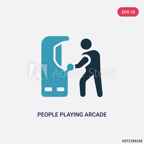 Two Color People Playing Arcade Game Vector Icon From Recreational 500x500 Two Color People Playing Arcade Game Vector Icon From Recreational