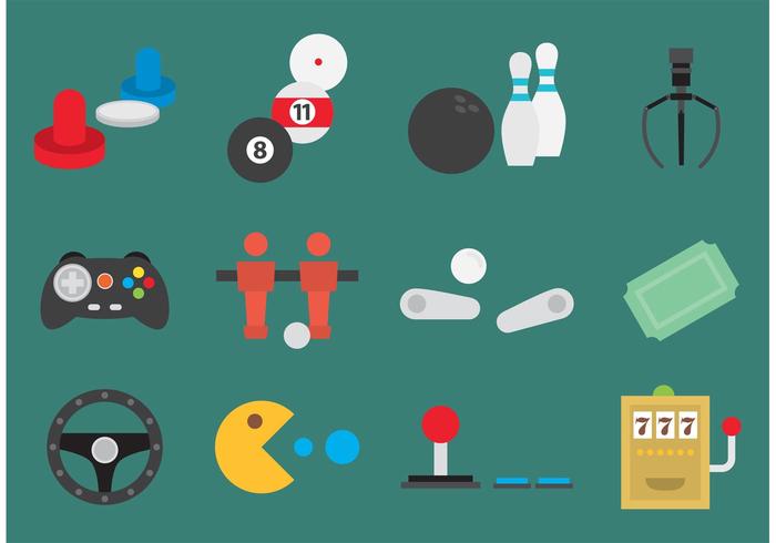 Arcade Game Vector Icons 700x490 Arcade Game Vector Icons