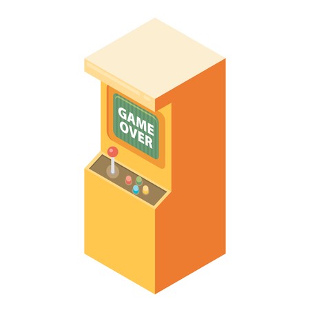 Retro Arcade Machine With Game Over Message Flat Style Vector 450x450 Retro Arcade Machine With Game Over Message Flat Style Vector