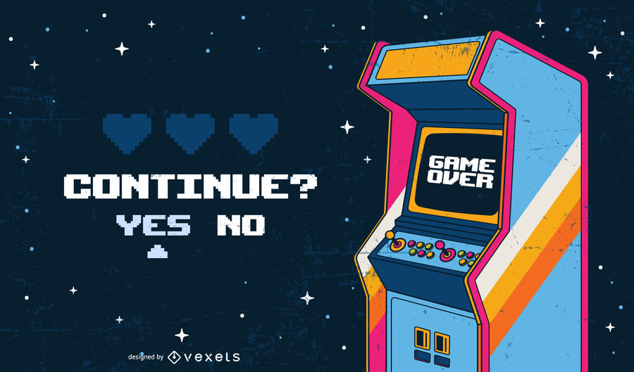 900x529 Game Over Arcade Illustration