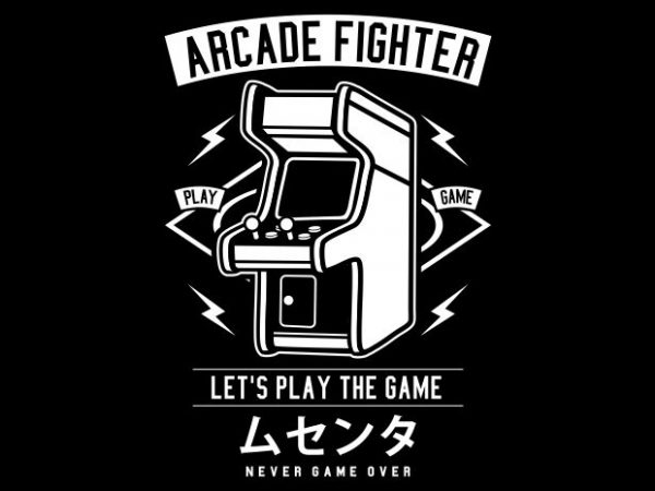 600x450 Arcade Fighter T Shirt Vector