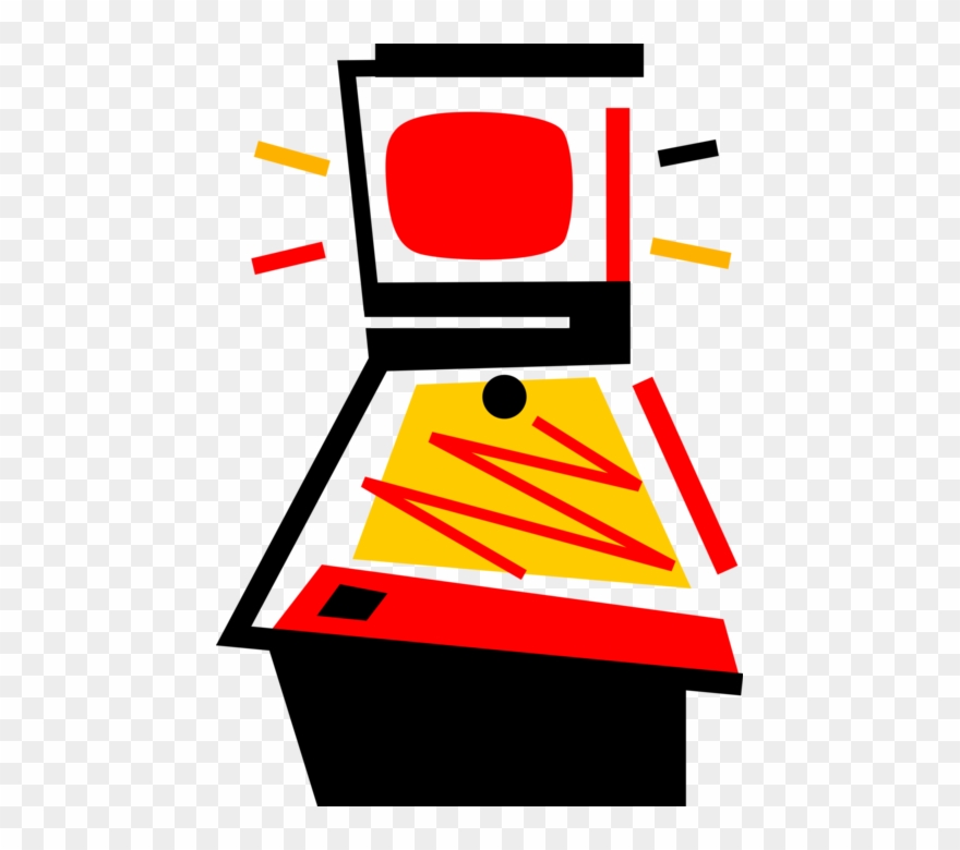 880x780 Vector Illustration Of Pinball Machine Arcade Game