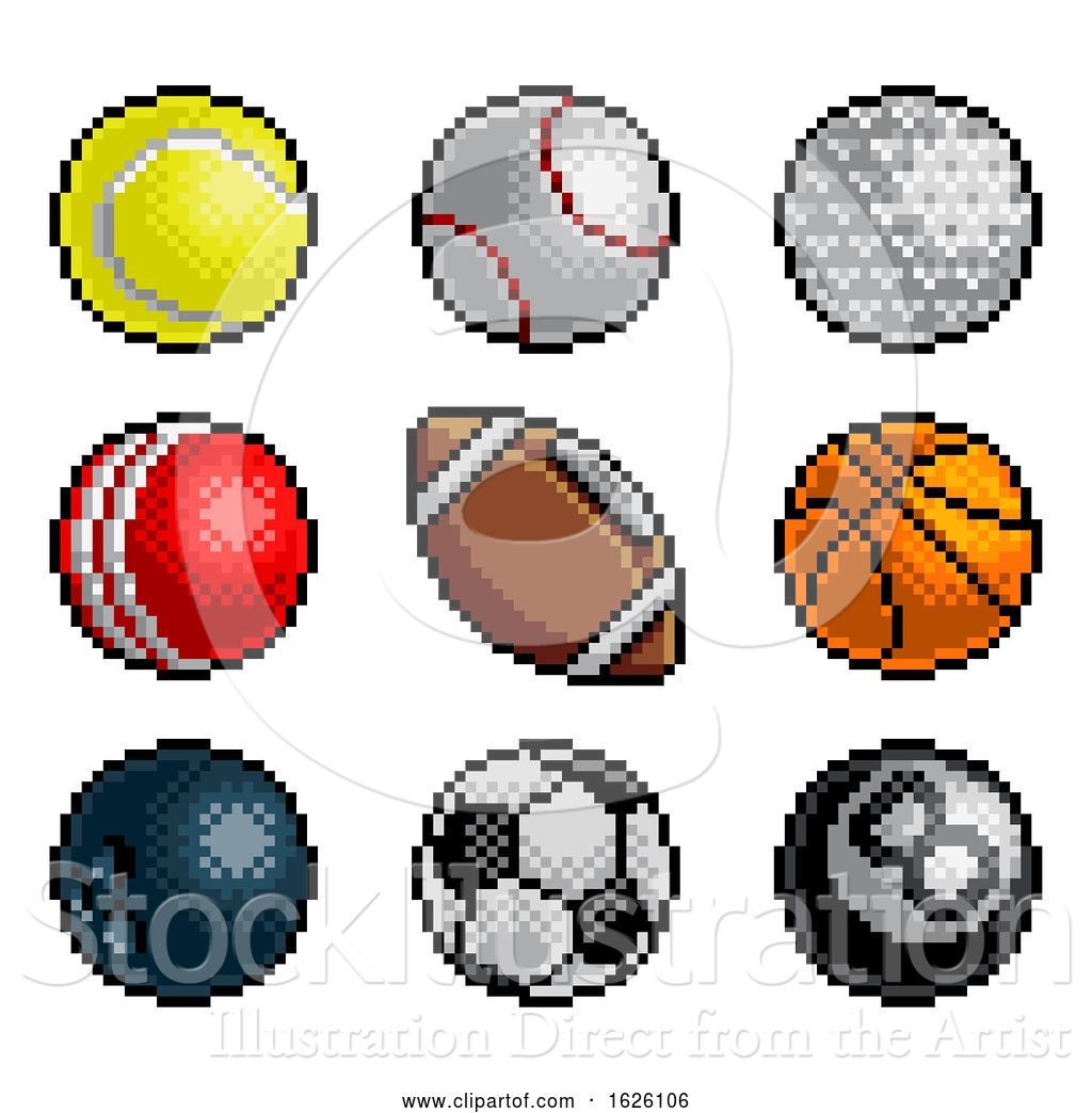 1024x1044 Vector Illustration Of Pixel Art Bit Video Arcade Game Sport