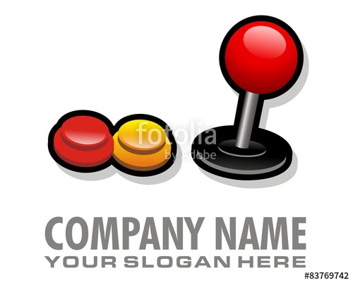 500x400 Arcade Game Button Logo Image Vector Stock Image And Royalty Free