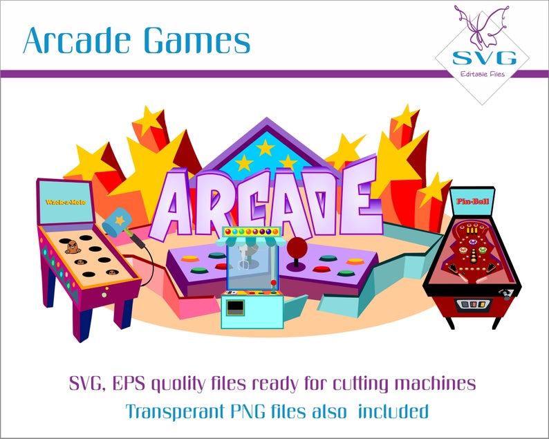 794x635 Arcade Games Clipart Wack A Mole Game Pin Ball Vector Etsy