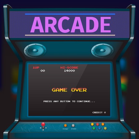 Retro Arcade Game Machine Vector Illustration Royalty Free 450x450 Retro Arcade Game Machine Vector Illustration Royalty Free