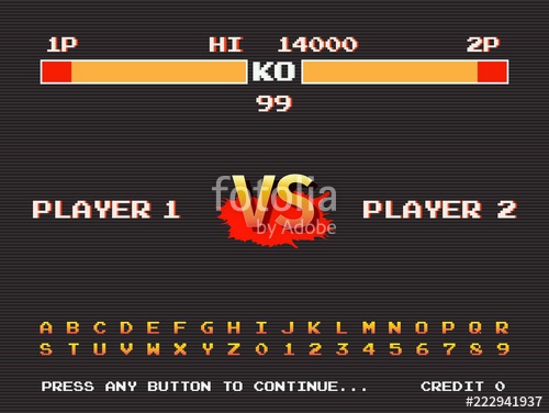 Screen Retro Game Arcade Machine Template Of Fighting Arcade 500x376 Screen Retro Game Arcade Machine Template Of Fighting Arcade