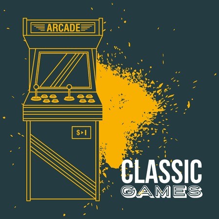 Classic Arcade Game Machine Rendering Vector Illustration Royalty 450x450 Classic Arcade Game Machine Rendering Vector Illustration Royalty