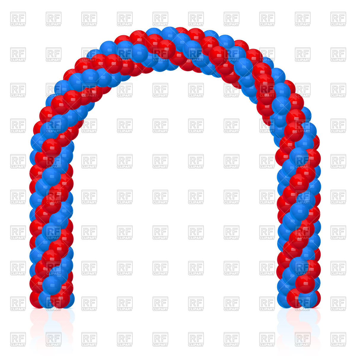 1187x1200 Arch Made Of Balloons Twisted In A Spiral Vector Image Of Holiday