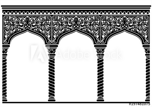 500x354 Silhouette Of The Arched Eastern Facade Fairytale Oriental