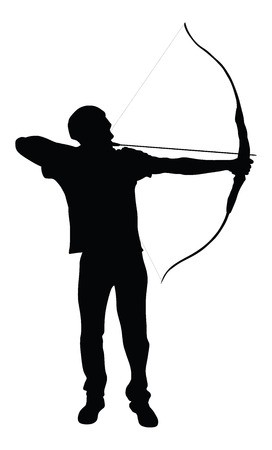 272x450 Archer Vector Silhouette Symbol Illustration Isolated On White