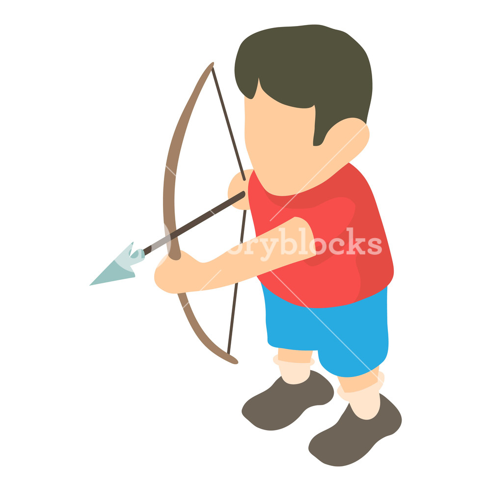 1000x1000 Archer Icon Isometric Illustration Of Archer Vector Icon For Web