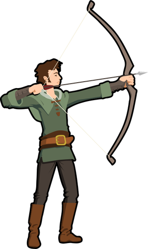 298x500 Archer Vector Illustration