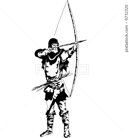 422x450 Archer Vector Image