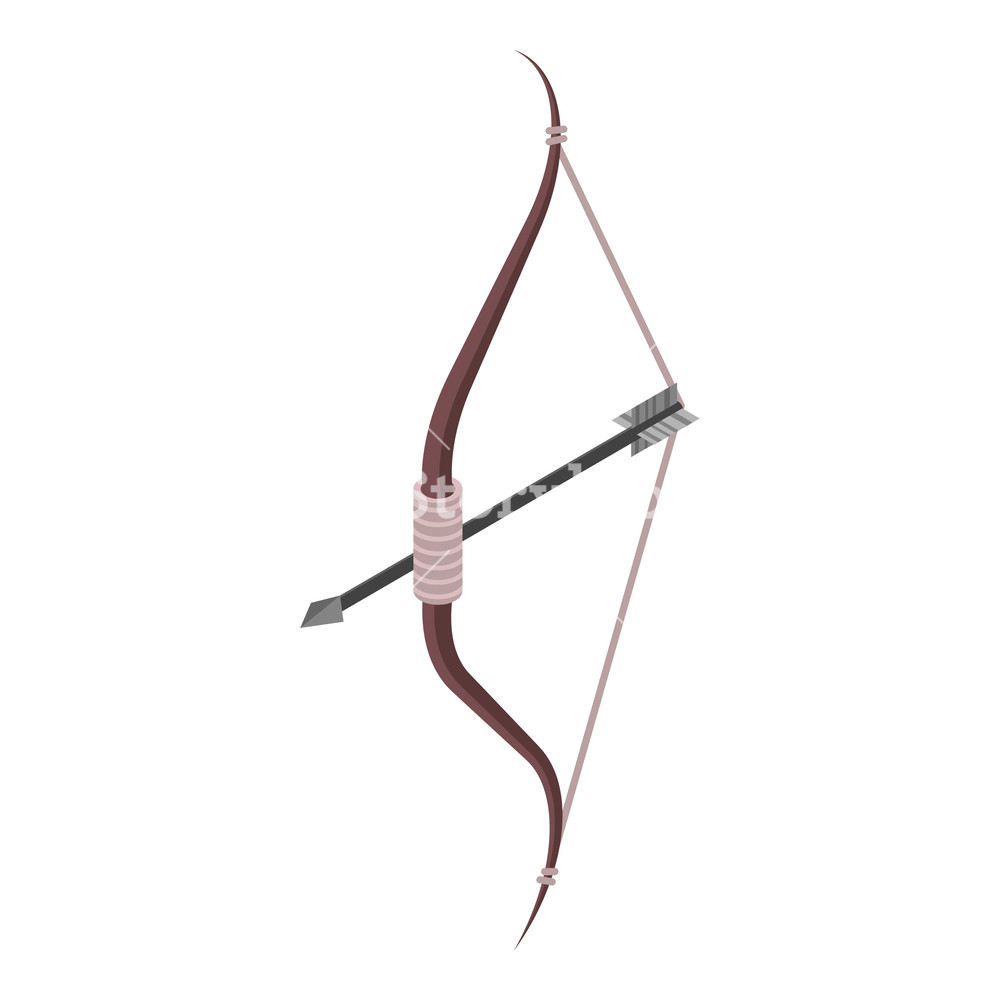 1000x1000 Bow And Arrow Icon Isometric Of Bow And Arrow Vector Icon For Web