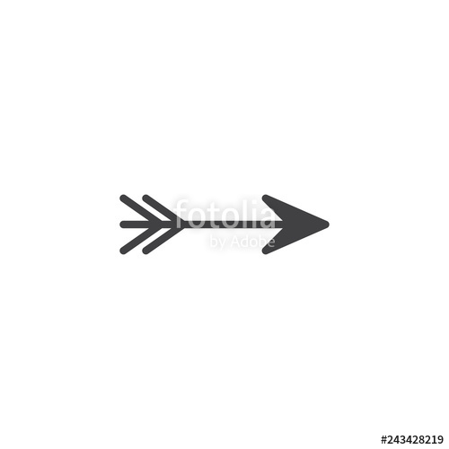 500x500 Archery Arrow Vector Icon Filled Flat Sign For Mobile Concept