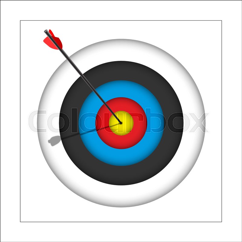 800x800 Archery Target With Arrow Vector Stock Vector Colourbox