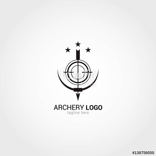 500x500 Archery Logo Design Template Vector Illustration Stock Image