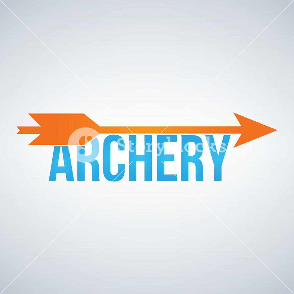 1000x1000 Archery Color Logo Design Template, Vector Illustration Isolated