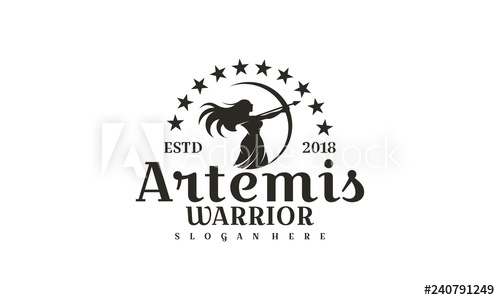 500x300 Artemis Logo Design Template,archery Illustration Logo Vector