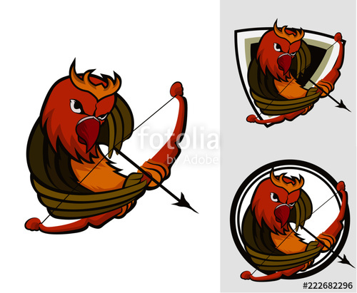 500x411 Set Of Archery Bird Logo Vector Stock Image And Royalty Free