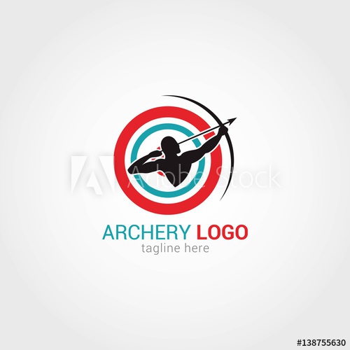 500x500 Archery Logo Design Template Vector Illustration
