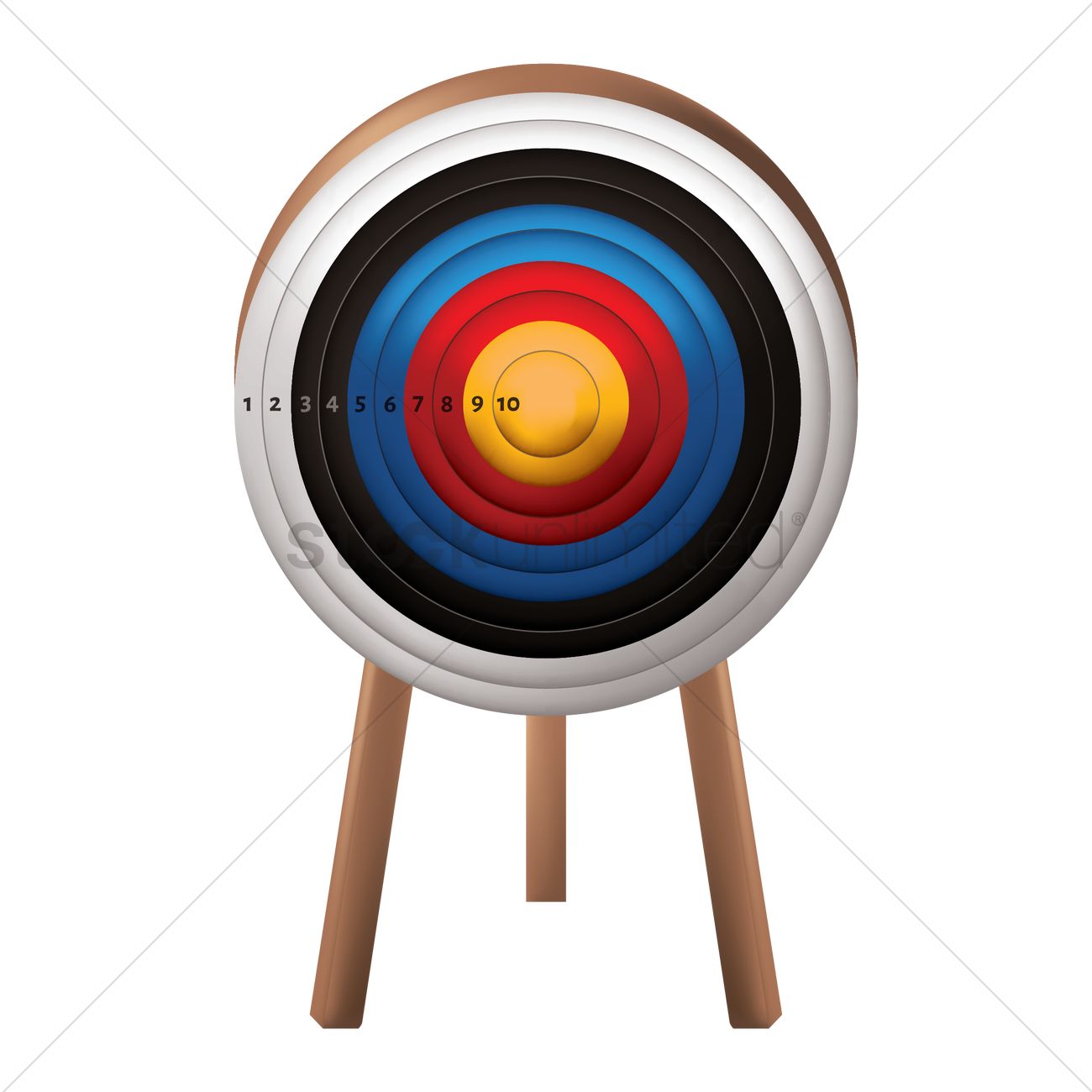Archery Target Board Vector Image 1300x1300 Archery Target Board Vector Image
