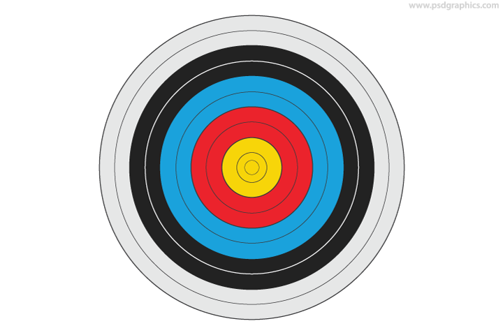 Archery Target Vector Psdgraphics 720x480 Archery Target Vector Psdgraphics