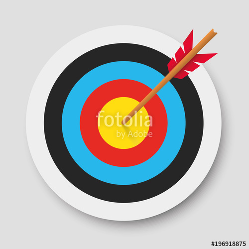 Target With Arrow Archery Vector Illustration Stock Image 500x500 Target With Arrow Archery Vector Illustration Stock Image