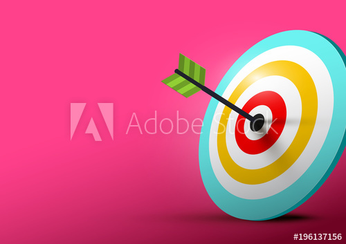 Archery Target Vector Illustration With Empty Space On Left Side 500x353 Archery Target Vector Illustration With Empty Space On Left Side