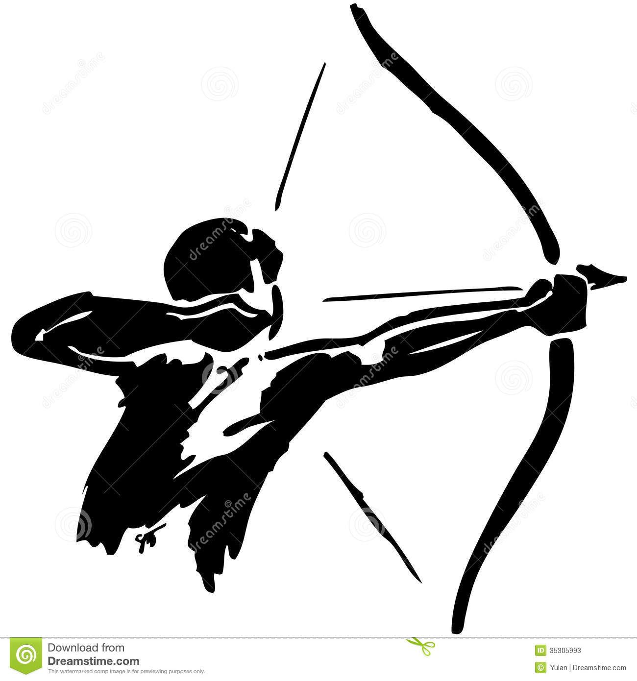 1300x1390 Archery Stock Illustrations, Vectors, Clipart