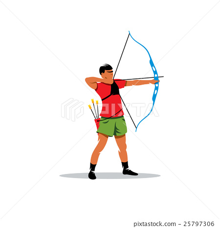 450x468 Athlete Archery Vector Sign