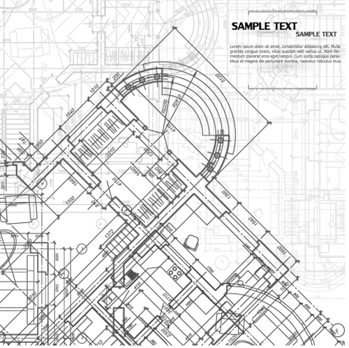 500x498 Creative Architectural Blueprint Background Vector Free Download