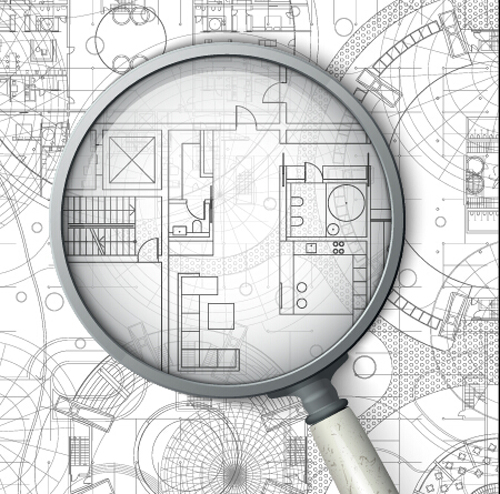 500x494 Creative Architectural Blueprint Background Vector Free Download