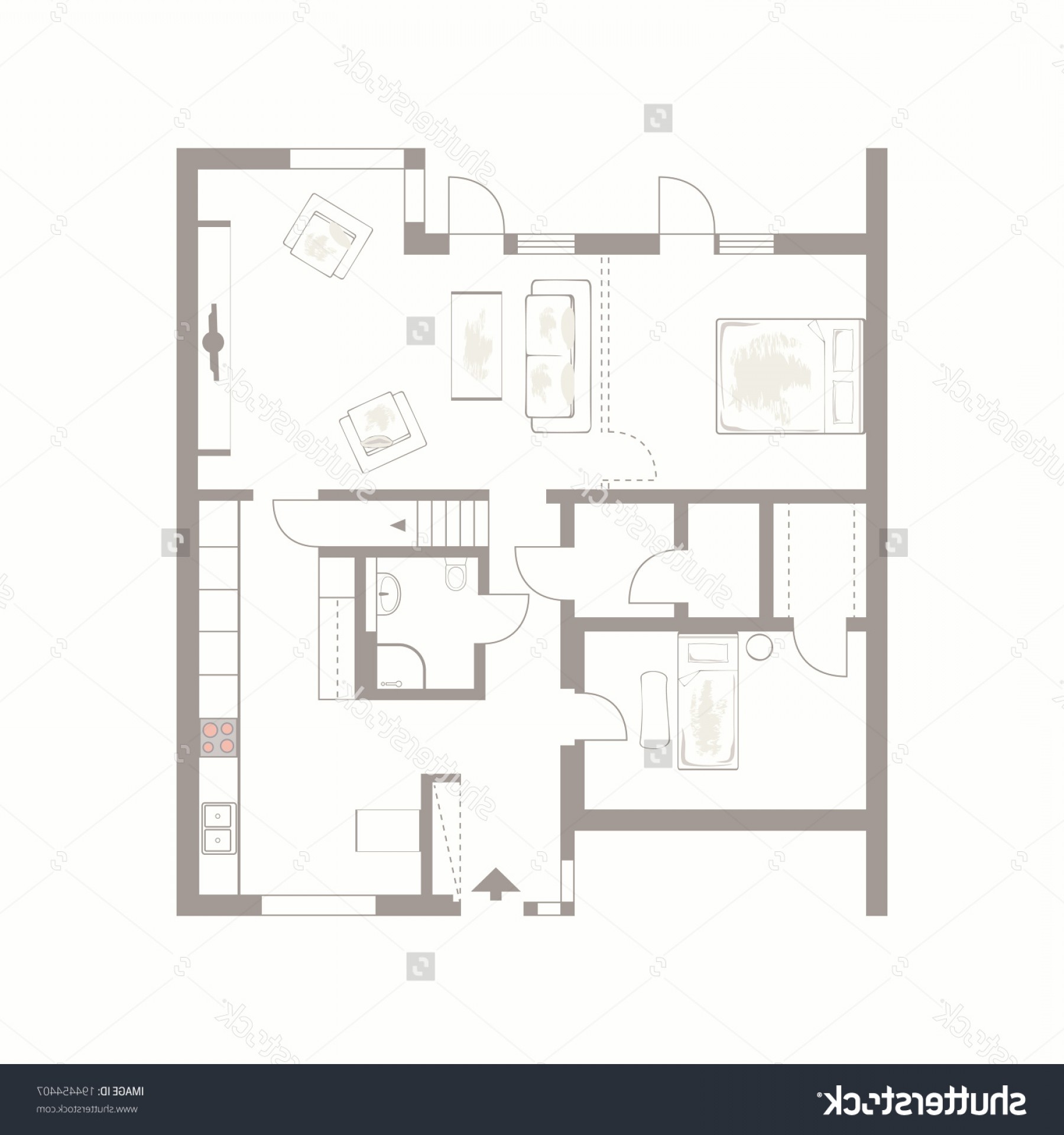 1800x1920 Architectural Background Vector Drawing Of Building Plan With Sav