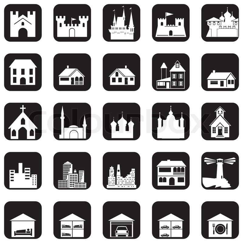Architecture Icons Stock Vector Colourbox 800x800 Architecture Icons Stock Vector Colourbox