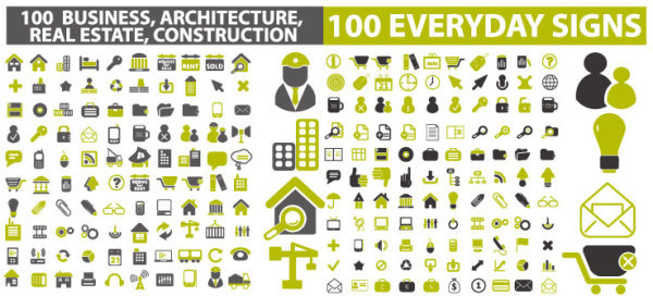 Vector Architecture Icons Free Vector Download 600x272 Vector Architecture Icons Free Vector Download