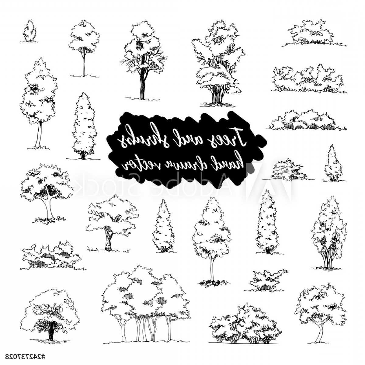 Architecture Tree Vector at Vectorified.com | Collection of ...