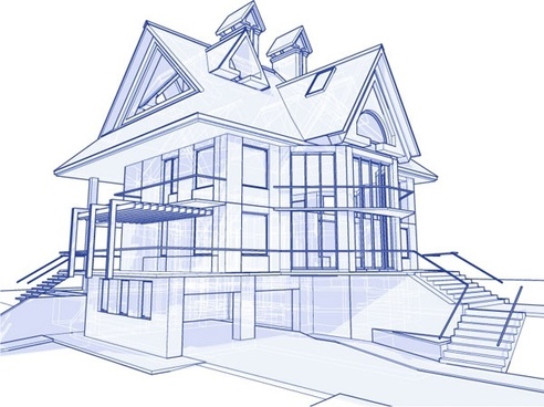 492x368 Vector Architecture Draft Free Vector Download