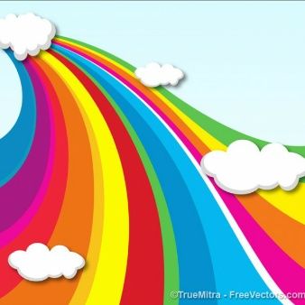 Arco Iris Nubes Conjunto De Fondos De Vector Rainbow Rainbow 338x338 Arco Iris Nubes Conjunto De Fondos De Vector Rainbow Rainbow