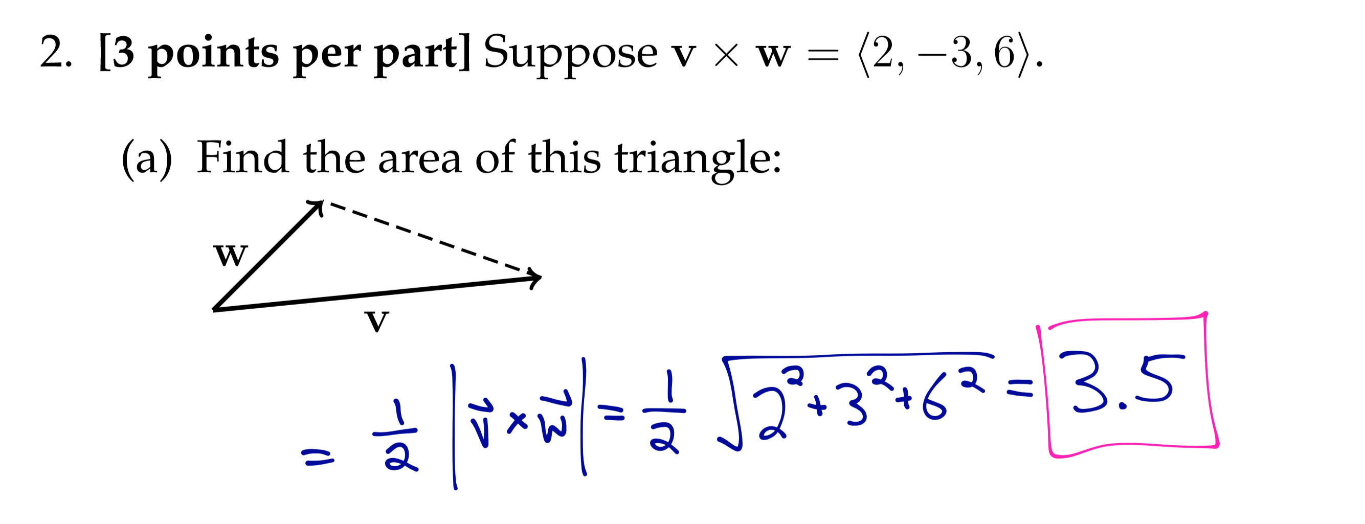 2669x1025 How To Find Area Of Triangle Using Normal Vector