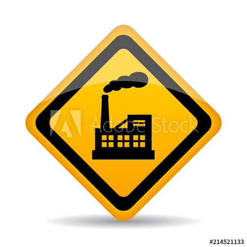 500x500 Industrial Area Vector Sign