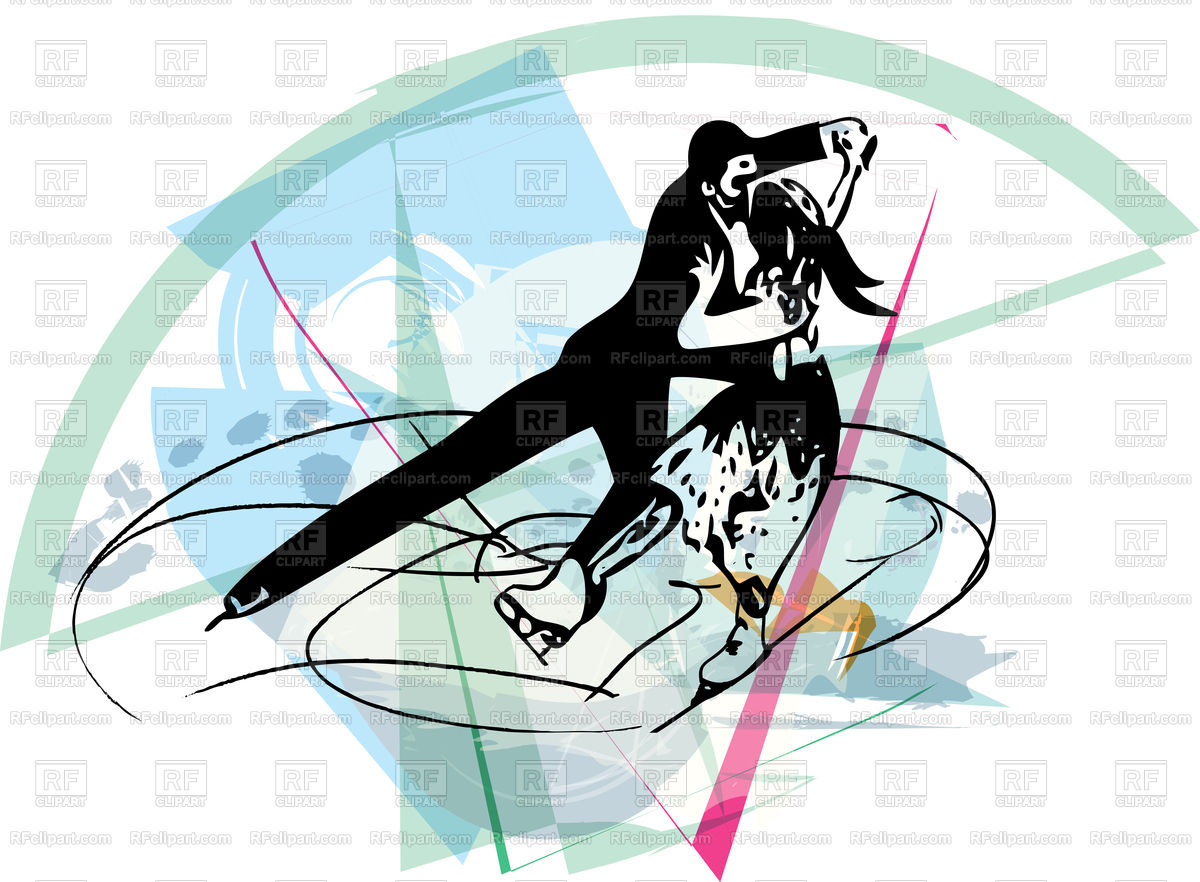 1200x882 Abstract Illustration Of Couple Ice Skaters Skating