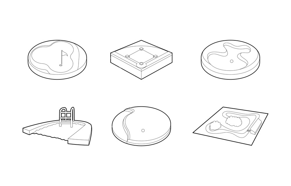 1000x640 Sport Arena Icon Set Outline Set Of Sport Arena Vector Icons